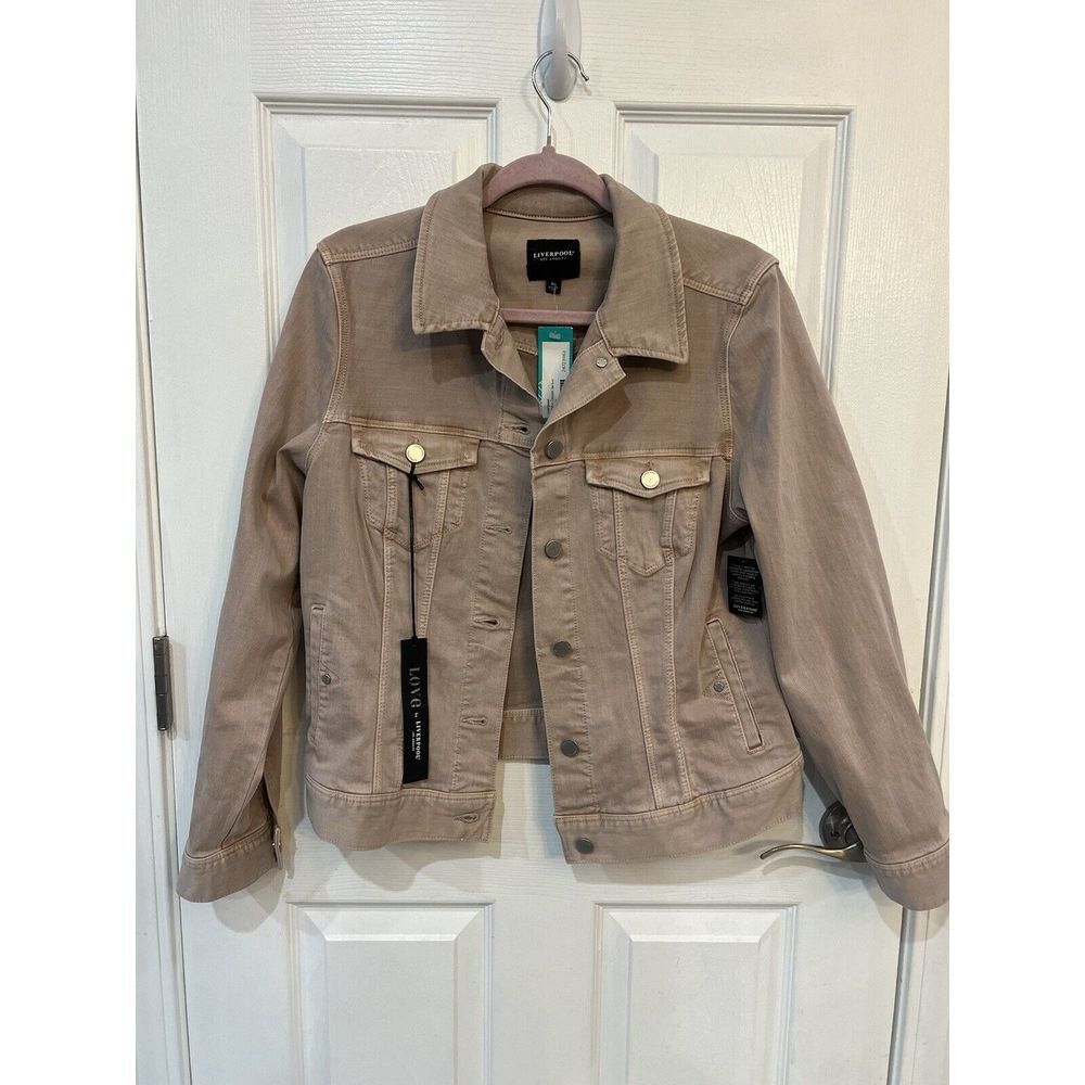 Liverpool Temma Denim Jacket Jacket BLUSH Medium New With Tags